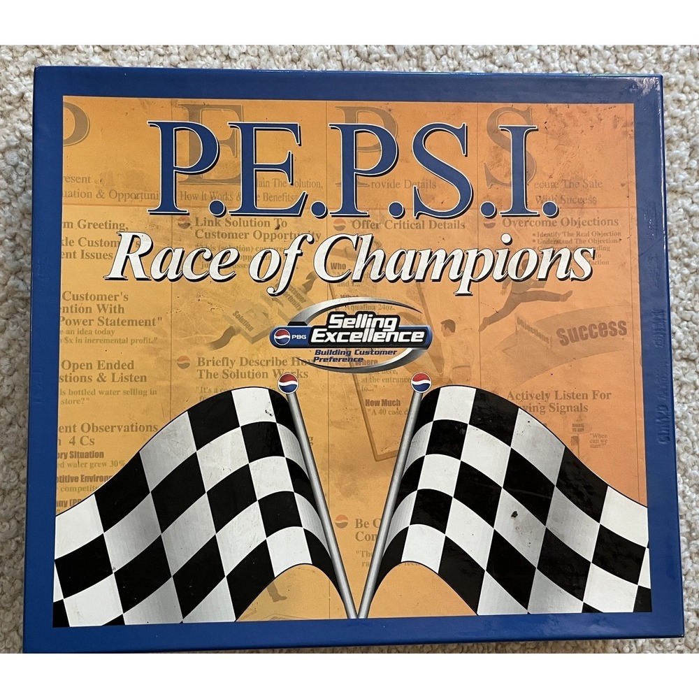 Vintage PEPSI Race of Champions Selling Experience 2nd Ed Training Program Game